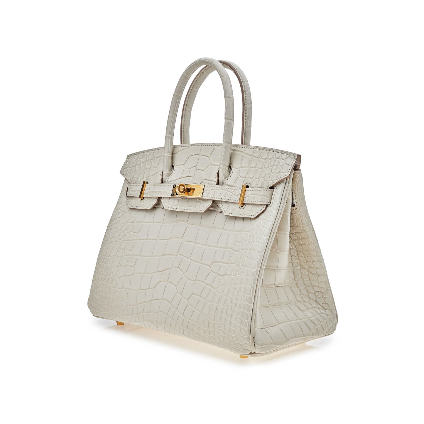 Hermes Birkin 30 Beton Matte Alligator Mississippiensis Gold Hardware