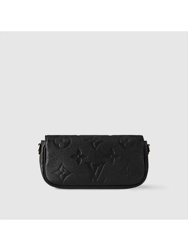 Women's Ivy Monogram Empreinte Chain Long Wallet Black