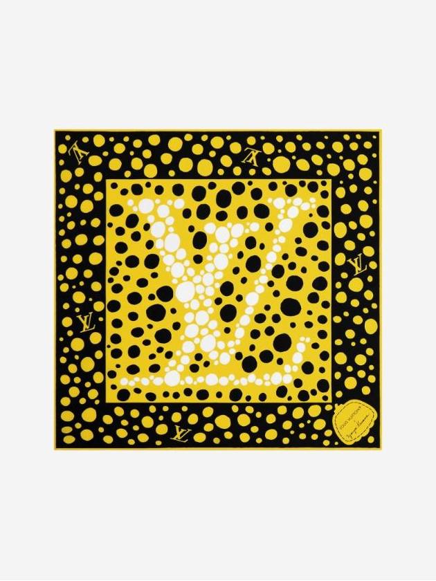 Yayoi Kusama Infinity Dot Square 45 Yellow Black