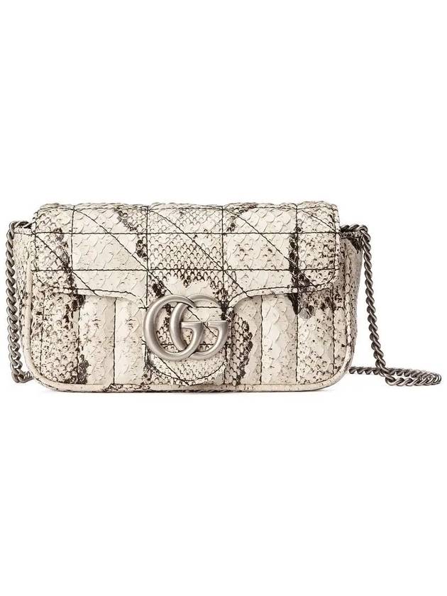 Women's GG Marmont Python Super Mini Bag Beige