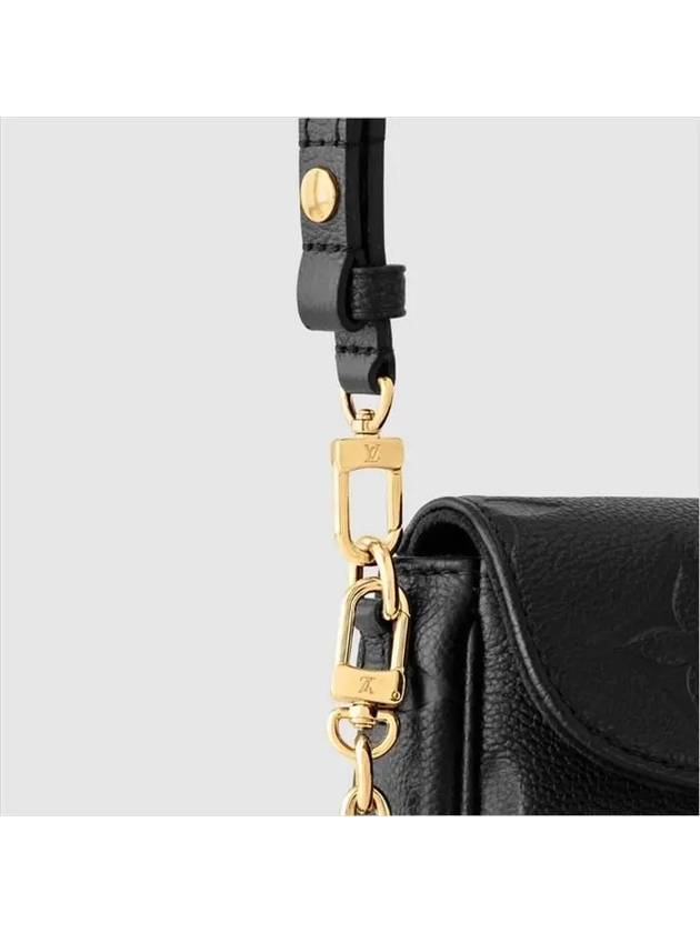 Women's Ivy Monogram Empreinte Chain Long Wallet Black