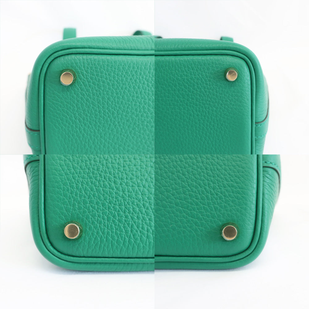 HERMES Hermes Picotin Lock PM Handbag B刻 2023 Made around Vertigo G  Green clemence  New Unused]  Vertigo Quality Woodwear