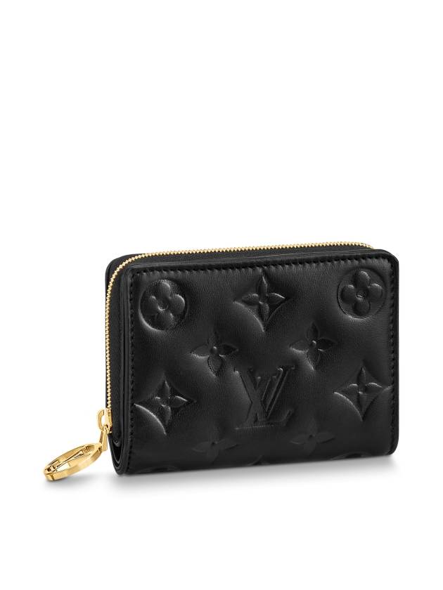 Women's Lou Monogram Lambskin Coin Purse Black