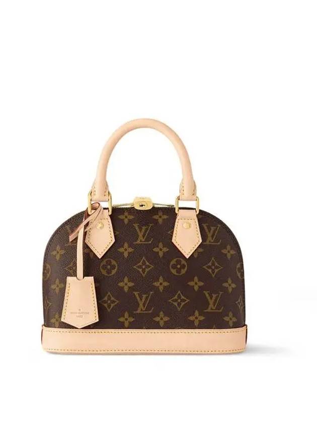 Alma BB Monogram Tote Bag Brown