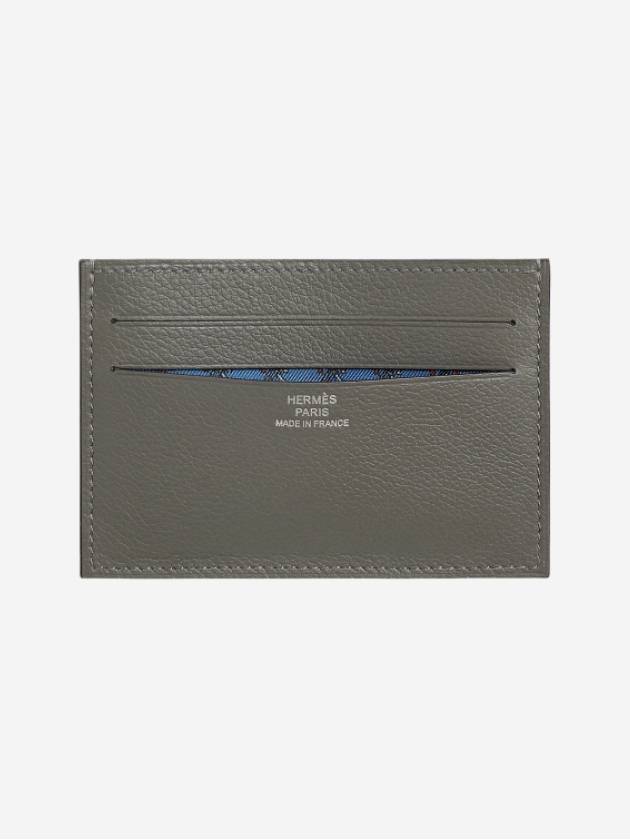 Hermes Citizen Twill Card Wallet Gris Meyer Bleu France Bleu Saphir