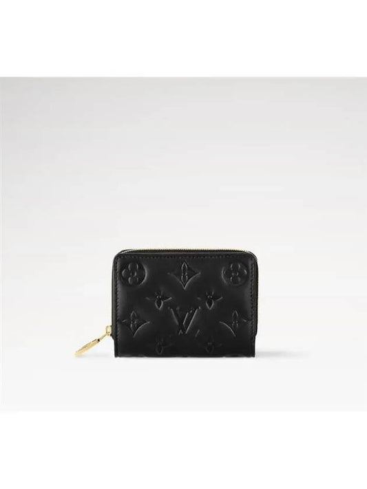 Women's Lou Monogram Lambskin Coin Purse Black