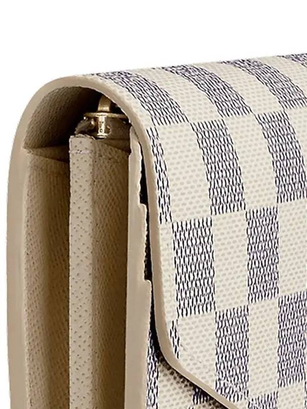 Women's Sara Damier Azur Long Wallet Ivory