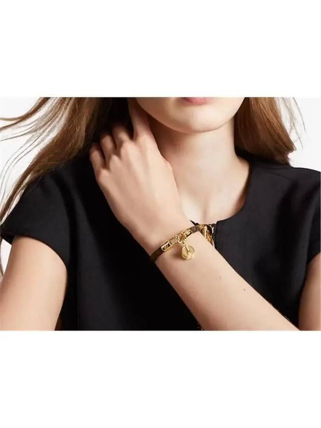 Women's LV Tribute Charm Bracelet Brown Gold