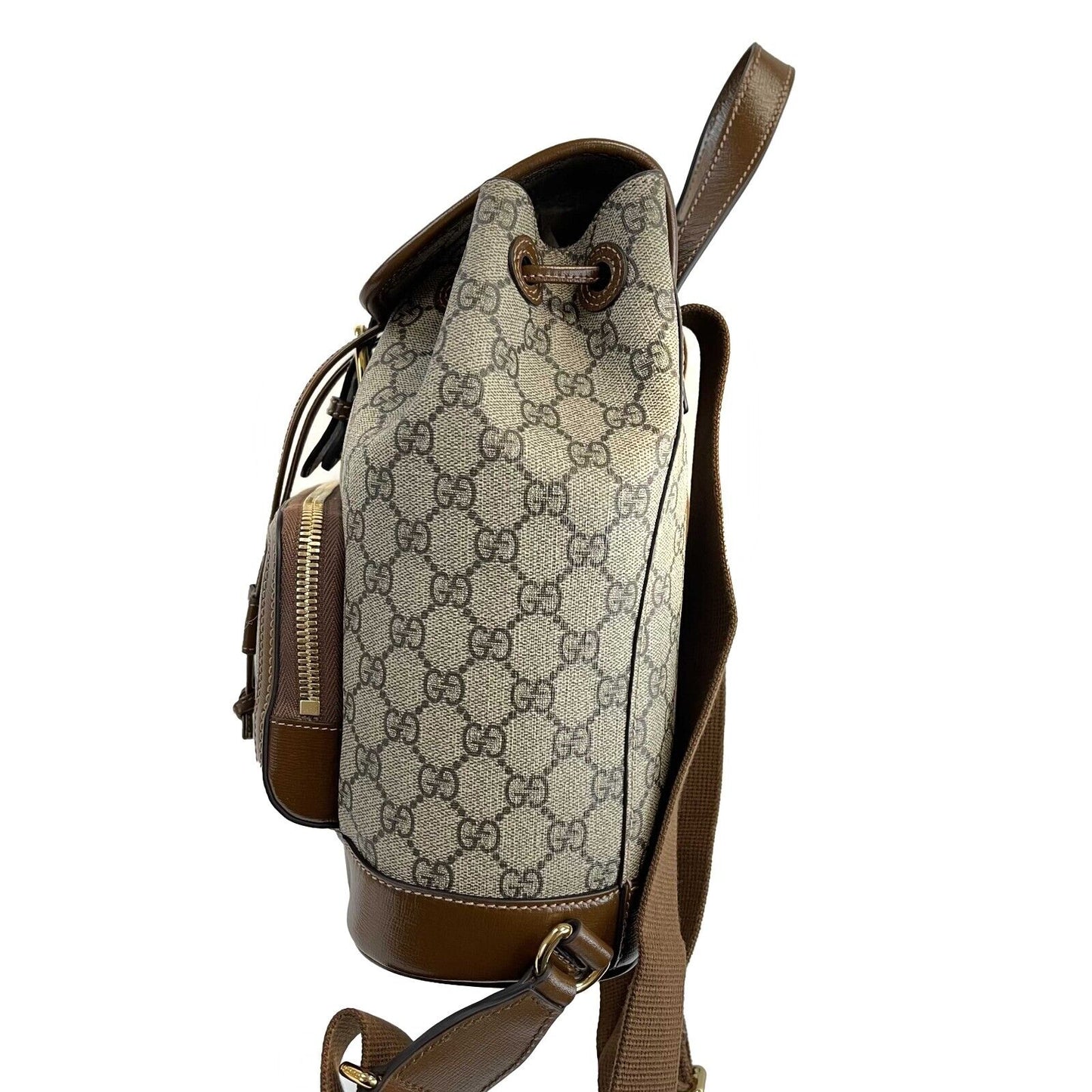 GUCCI - NEW Backpack With Interlocking G - Beige / Brown Monogram Backpack