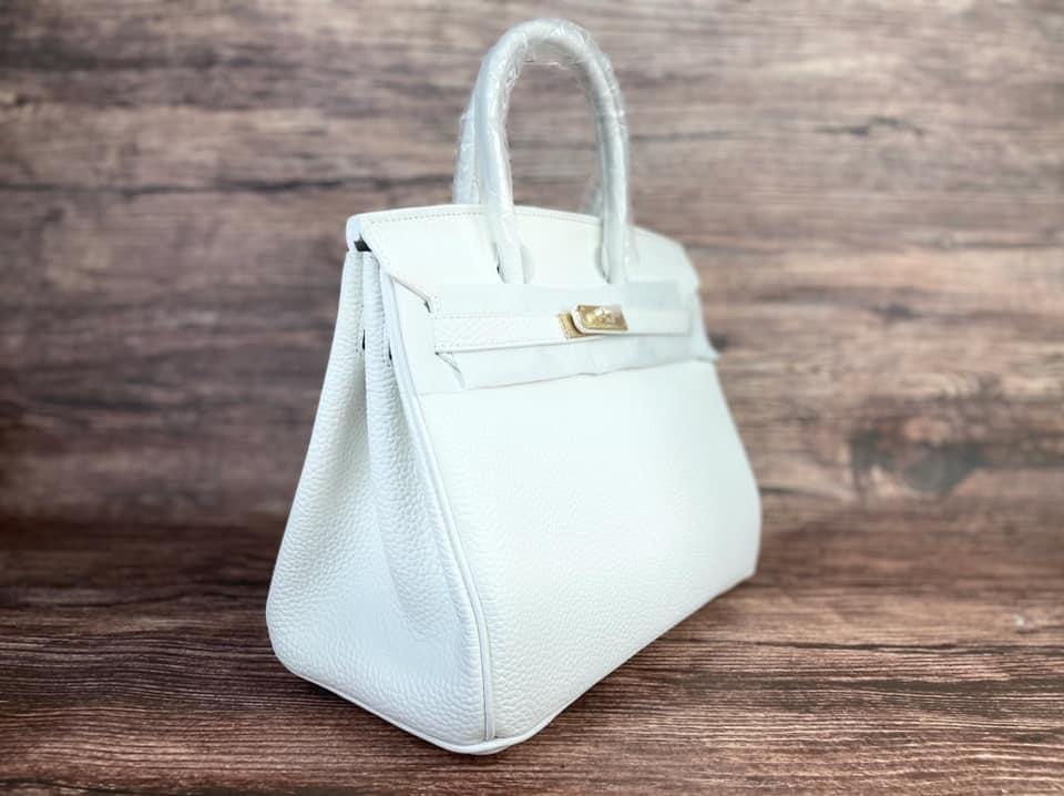 Hermes Birkin 25 Blanc White Epsom Palladium Hardware