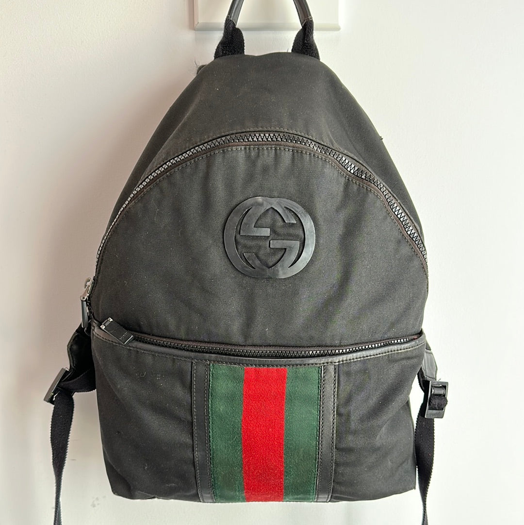 Gucci GG Parana Web Nylon Backpack