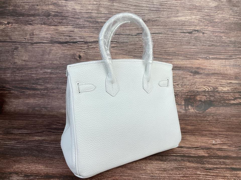 Hermes Birkin 25 Blanc White Epsom Palladium Hardware