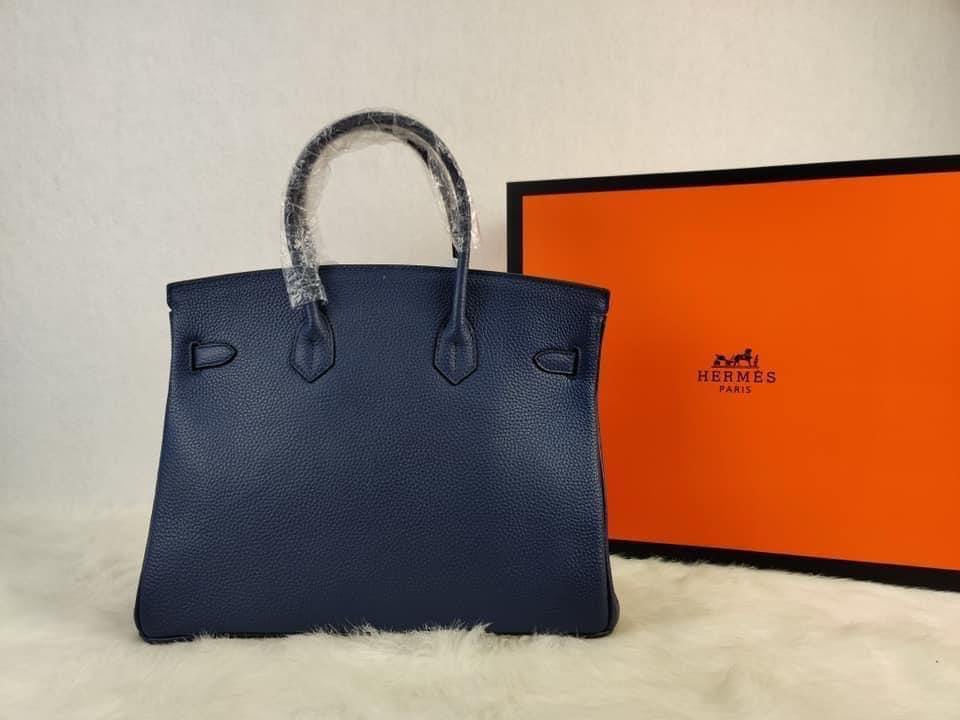 Hermes birkin 30 deep blue togo gold hardware