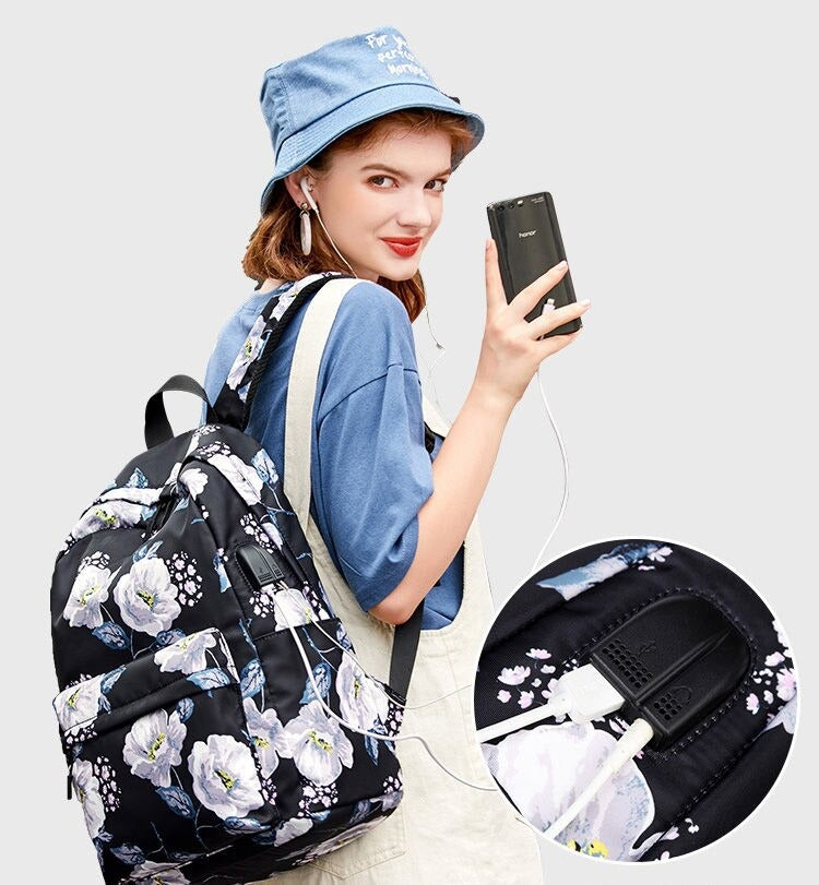 Nylon School Backpacks For Women