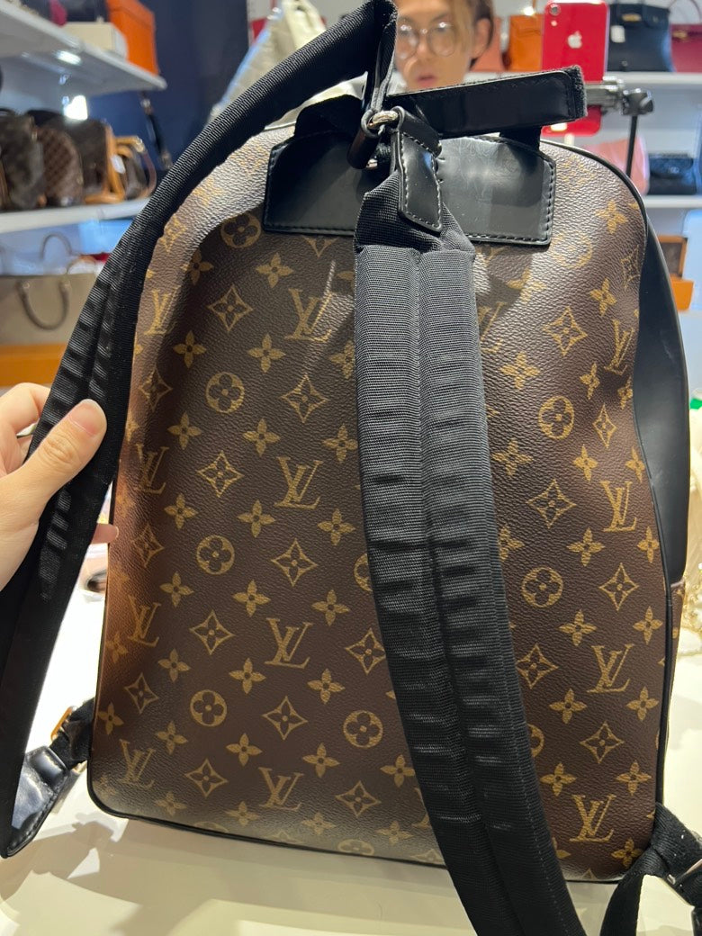 Louis Vuitton Monogram Macassar Josh Backpack,Brown