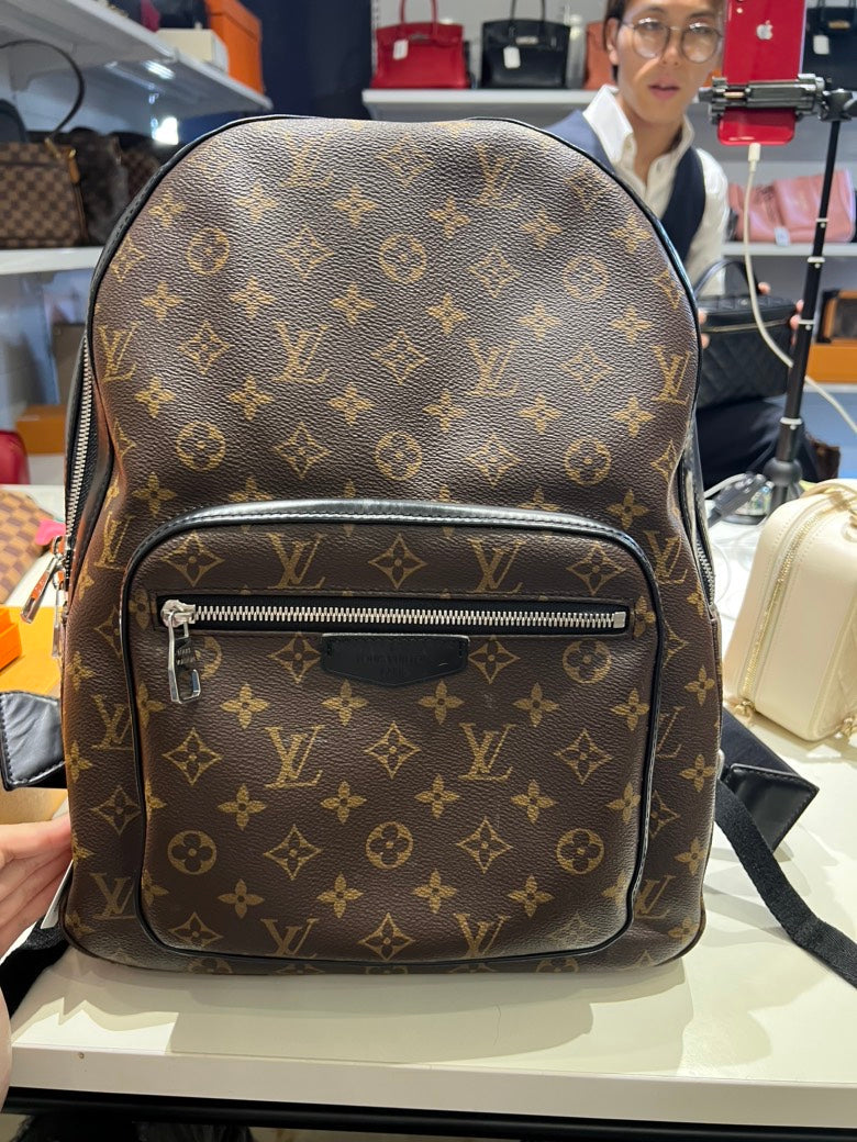 Louis Vuitton Monogram Macassar Josh Backpack,Brown